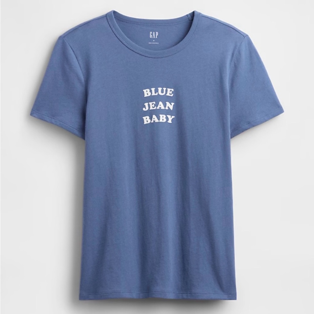 GAP Short Sleeve Fav Crew Tee “Blue Jean Baby” - Picture 1 of 6
